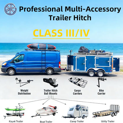 Paanlok Class 3 Trailer Hitch for 2015-2025 Ford Transit 150/250 & 2015-2024 Transit 350, 2022-2024 E-Transit | 8,000LBS Weight Distribution, Bolt-On 2 Inch Receiver, Heavy Duty Carbon Steel