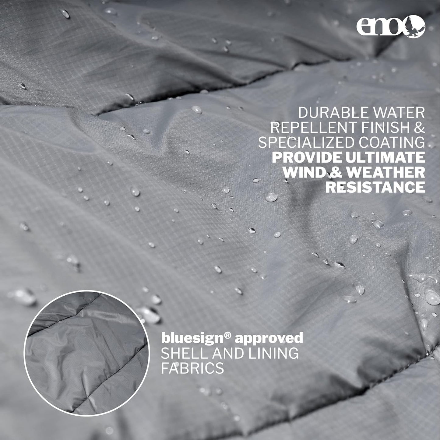 ENO, Eagles Nest Outfitters Vulcan UnderQuilt Water-Repellent Hammock Insulation, Storm