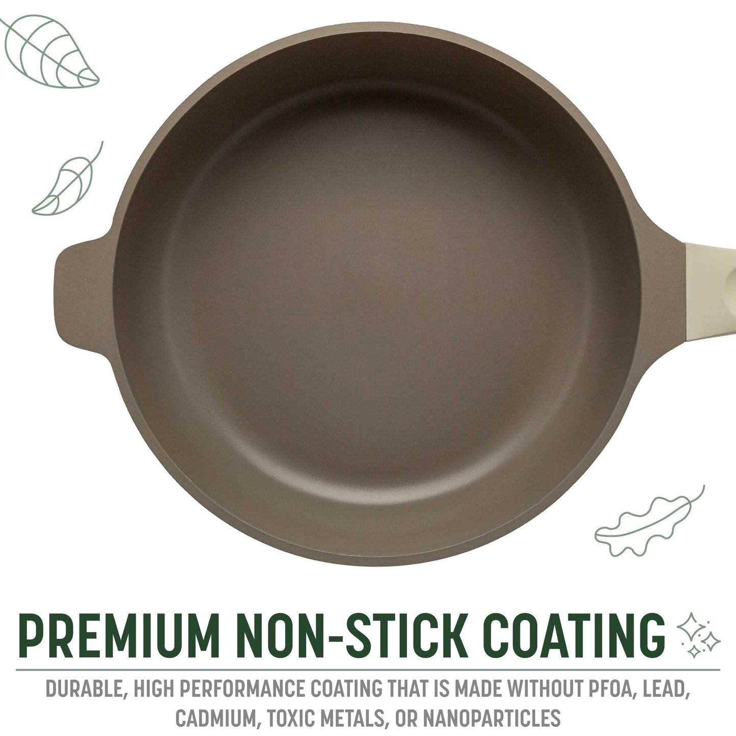 Goodful All-in-One Pan, Multilayer Nonstick, High-Performance Cast Construction, Multipurpose Design Replaces Multiple Pots and Pans, Dishwasher Safe Cookware, 11-Inch, 4.4-Quart Capacity, Linen