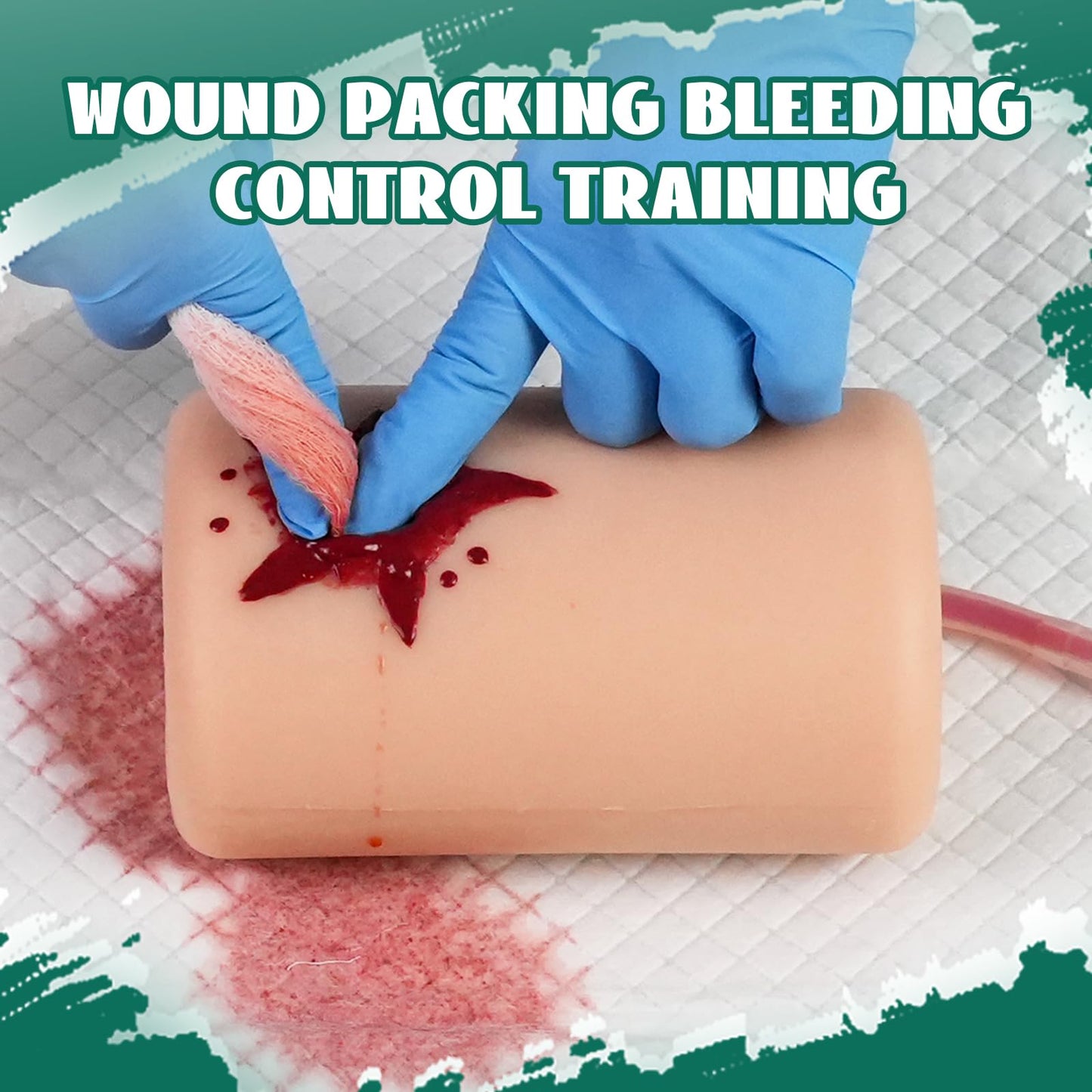 MedEduQuest Wound Packing Trainer for Tourniquet Bleeding Control Training，Stop The Bleeding Training Kit for Medical Classes, Carrying Bag
