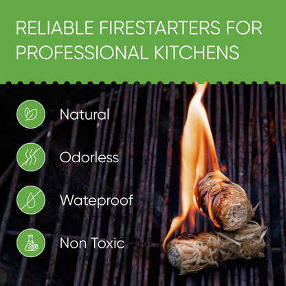 Inflame Fire Starters 800 pcs - Fire Starters for Campfires, Charcoal, Grill, BBQ, Fireplace, Chimney, Woodstove - Waterproof, Weather-Resistant - Natural Wood Starters