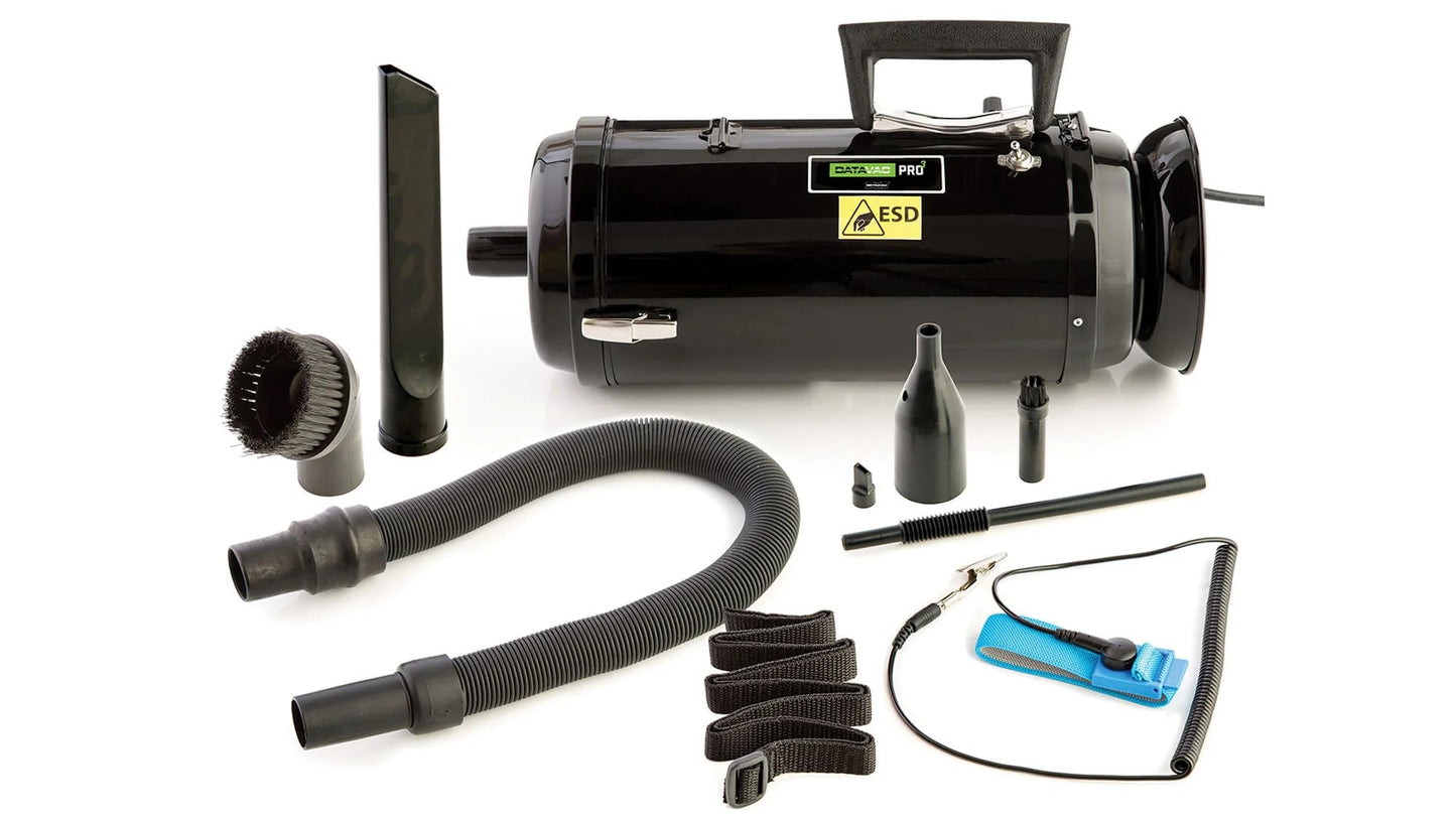 METROVAC Datavac 3 ESD-Safe 2-Speed Motor Vacuum, Blower & Dusting System | All-Steel Maintenance Tool for Computer, Printer, Copiers & Electronic Office Equipment w/HEPA Filter | 1.7PHP