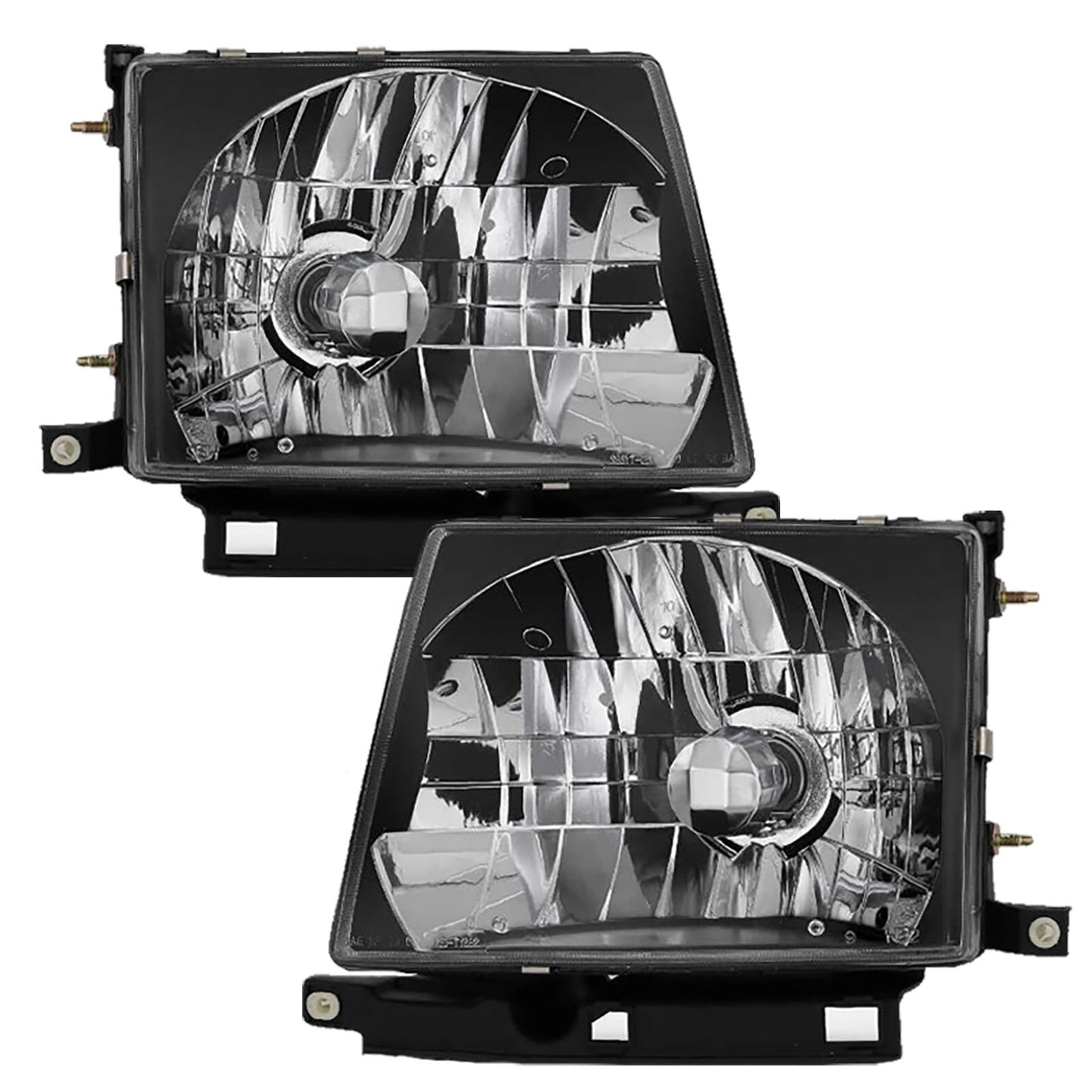 ATOMTEC Headlight Corner Light Assembly Fit For Toyota Tacoma 1997-2000 Black Housing With Bulbs Driver & Passenger Side