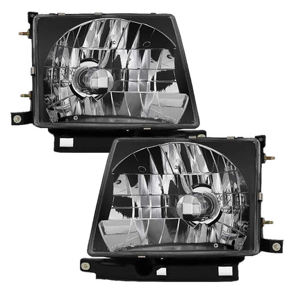 ATOMTEC Headlight Corner Light Assembly Fit For Toyota Tacoma 1997-2000 Black Housing With Bulbs Driver & Passenger Side