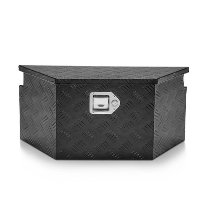 DNA MOTORING Trailer Tongue Box, Lockable Aluminum Truck Bed Tool Box, 26" X 11" X 12", Black, TBOX-T5-011-BK