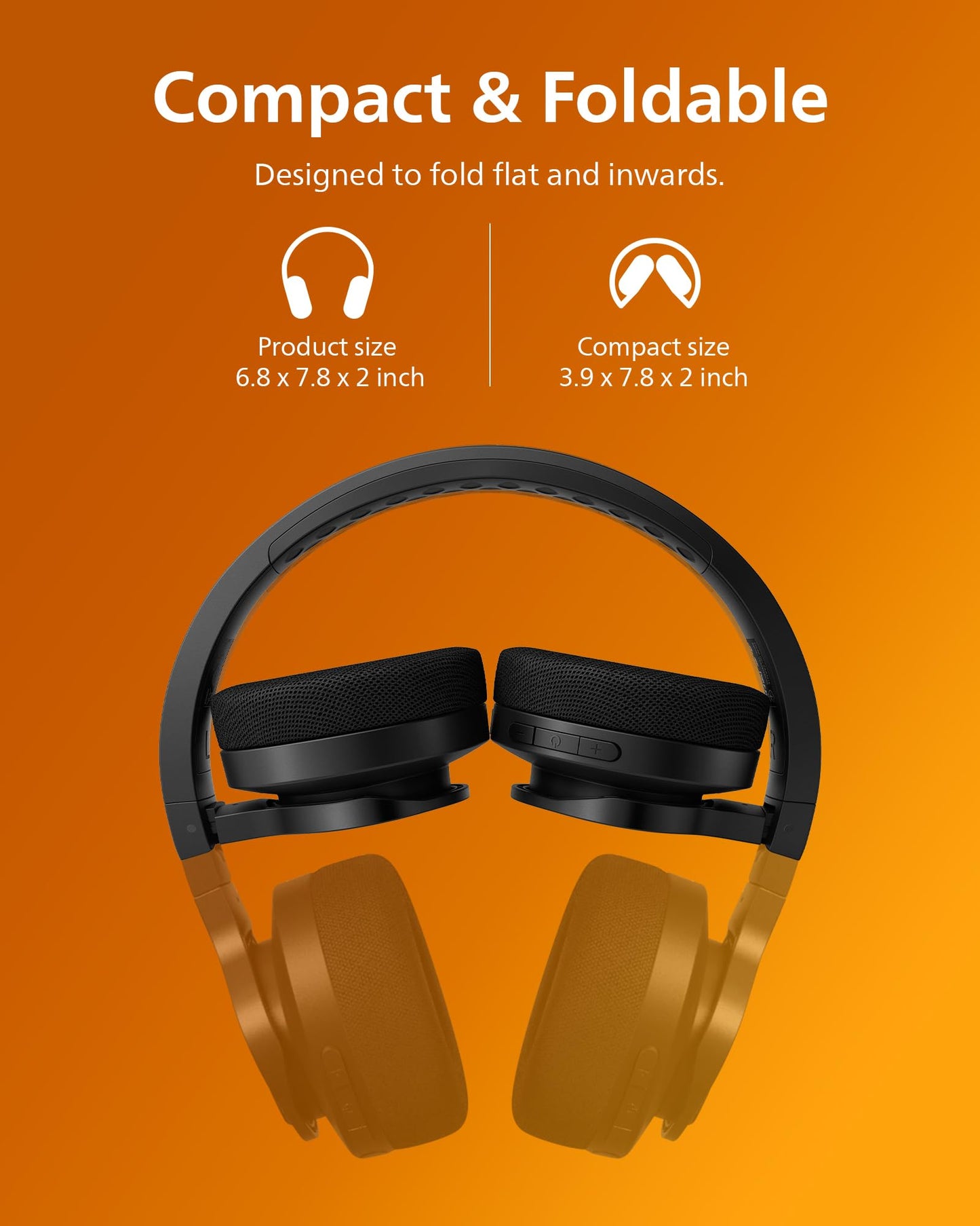 Philips A4216 Wireless Sports Headphones, up to 35 Hours Play time, Washable Cooling Ear-Cup Cushions, IP55 Water/dust Protection, Bluetooth + 3.5 mm Audio Port, Built-in Microphone TAA4216BK,Black