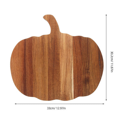 Cabilock Pumpkin Wooden Cutting Board 13-Inch Fall Pumpkin Charcuterie Serving Tray Cheese Board Sushi Display Kitchen Cutting for Autumn Entertaining