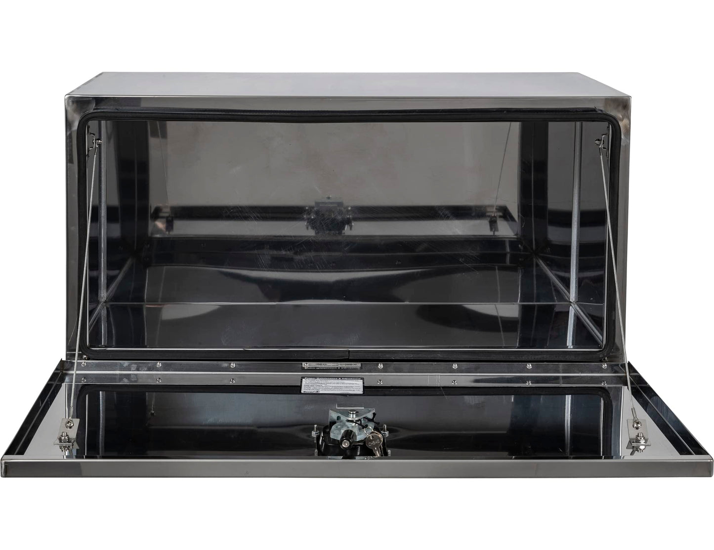Buyers Products 1702655 Polished Stainless Steel Underbody Truck Tool Box, 18 x 18 x 36 Inch, Locking T-Handle Compression Latch, 16 Ga Stainless, Underbed or Flat Mount Storage Box