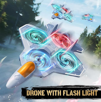 RC Planes with 3 Batteries for Kids Adults Foam Remote Control Airplane Jet Helicopter Drone Toys for Kids Adults 8-12 12-16 Remote Control Plane Airplane Toys with Led Lights