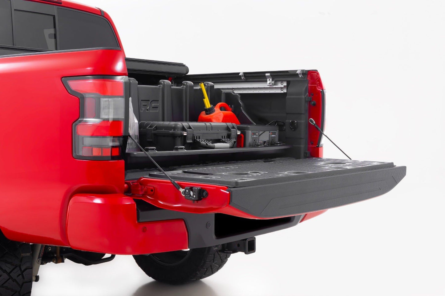Rough Country Easy Access Truck Bed Cargo Storage Box | Mid-Size 52.5" - 10203, Black
