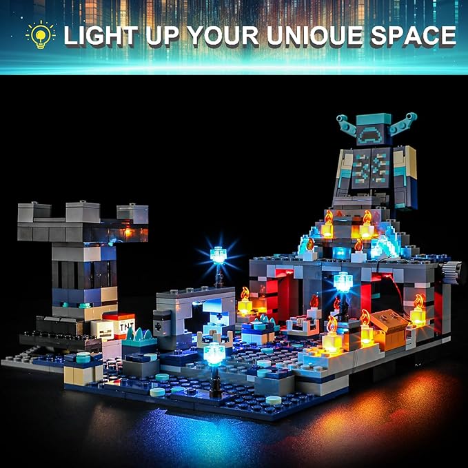 LED Light Kit for Lego 21246 Minecraft The Deep Dark Battle Compatible with Lego 21246 Building Blocks Model(Not Include Blocks Set)