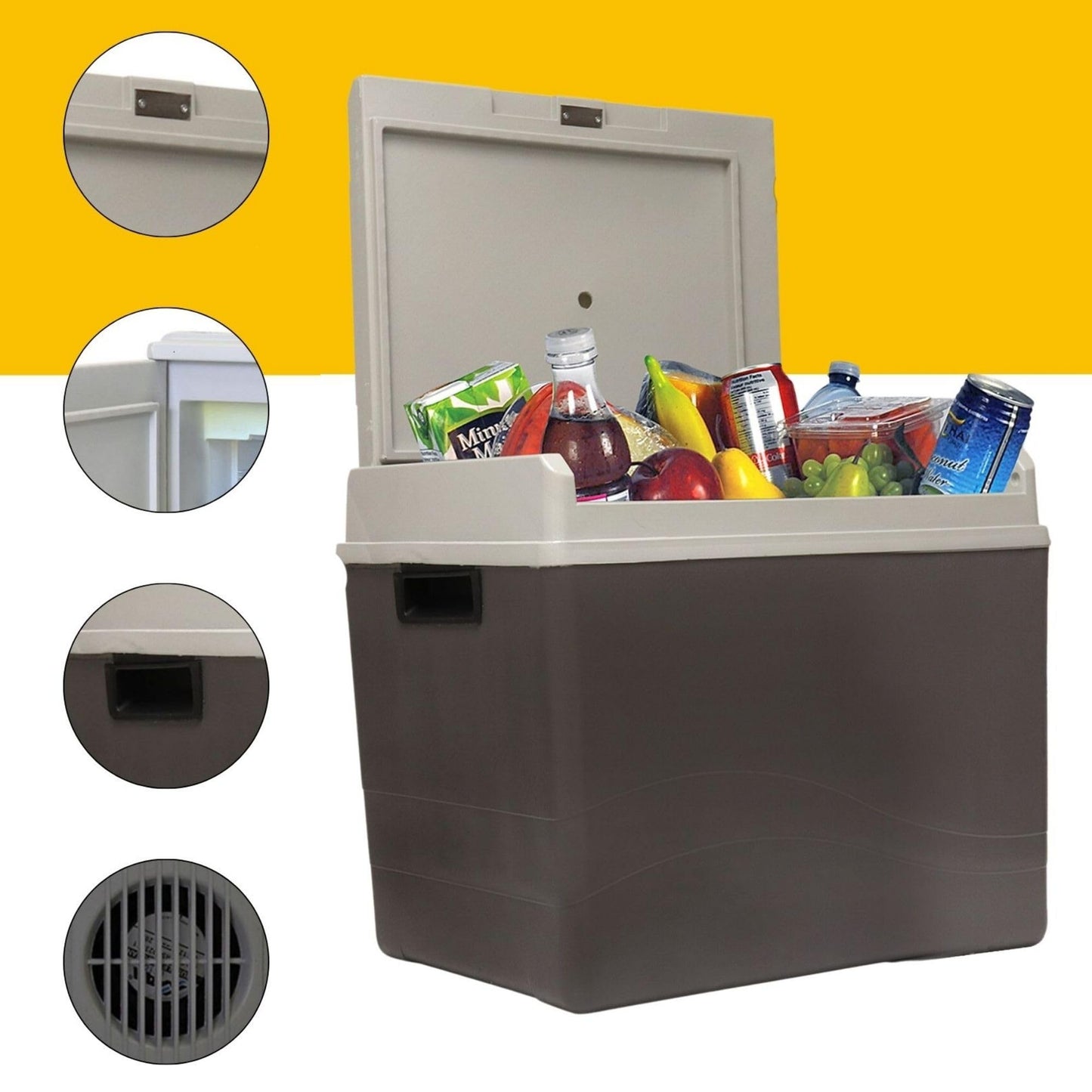 Koolatron 12V Iceless Cooler & Warmer – Portable Electric Cooler/Nevera Portátil Eléctrica for Car Truck Camper Boat, Hard Sided Mini Fridge for Camping Picnic Travel Lunch Food Drinks Office 40 qt