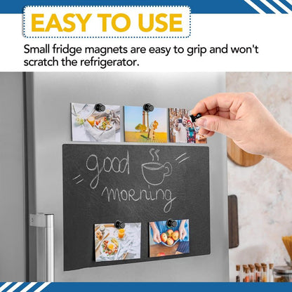 LOVIMAG Fridge Magnets 25Pcs Refrigerator Whiteboard Small Strong Magnet Classroom Kitchen Accessories Decorative Locker Set Decor Must Haves Office Calendar Refrigerador Magnetic Cute Crafts Black