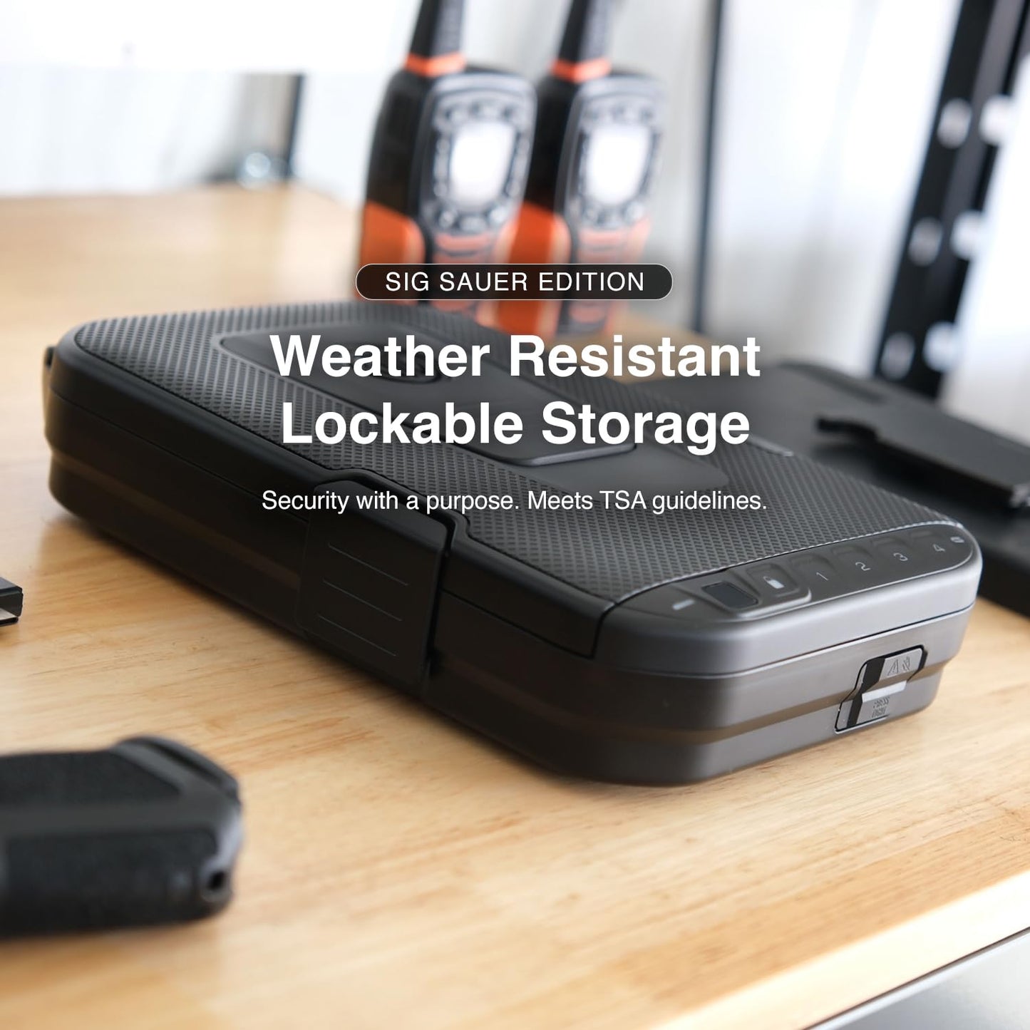 VAULTEK SIG SAUER Edition LifePod Secure Waterproof Travel Case Rugged Electronic Lock Box Travel Organizer Portable Handgun Case with Backlit Keypad (Non-Biometric)
