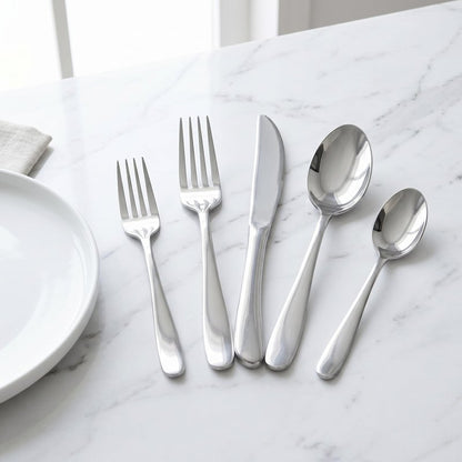 HaWare Silverware Set for 4, 20-Piece Heavy Duty Stainless Steel Flatware Utensils, Food Grade Cutlery Set Including Knife Fork and Spoon, Modern Tableware for Home and Restaurant, Dishwasher Safe