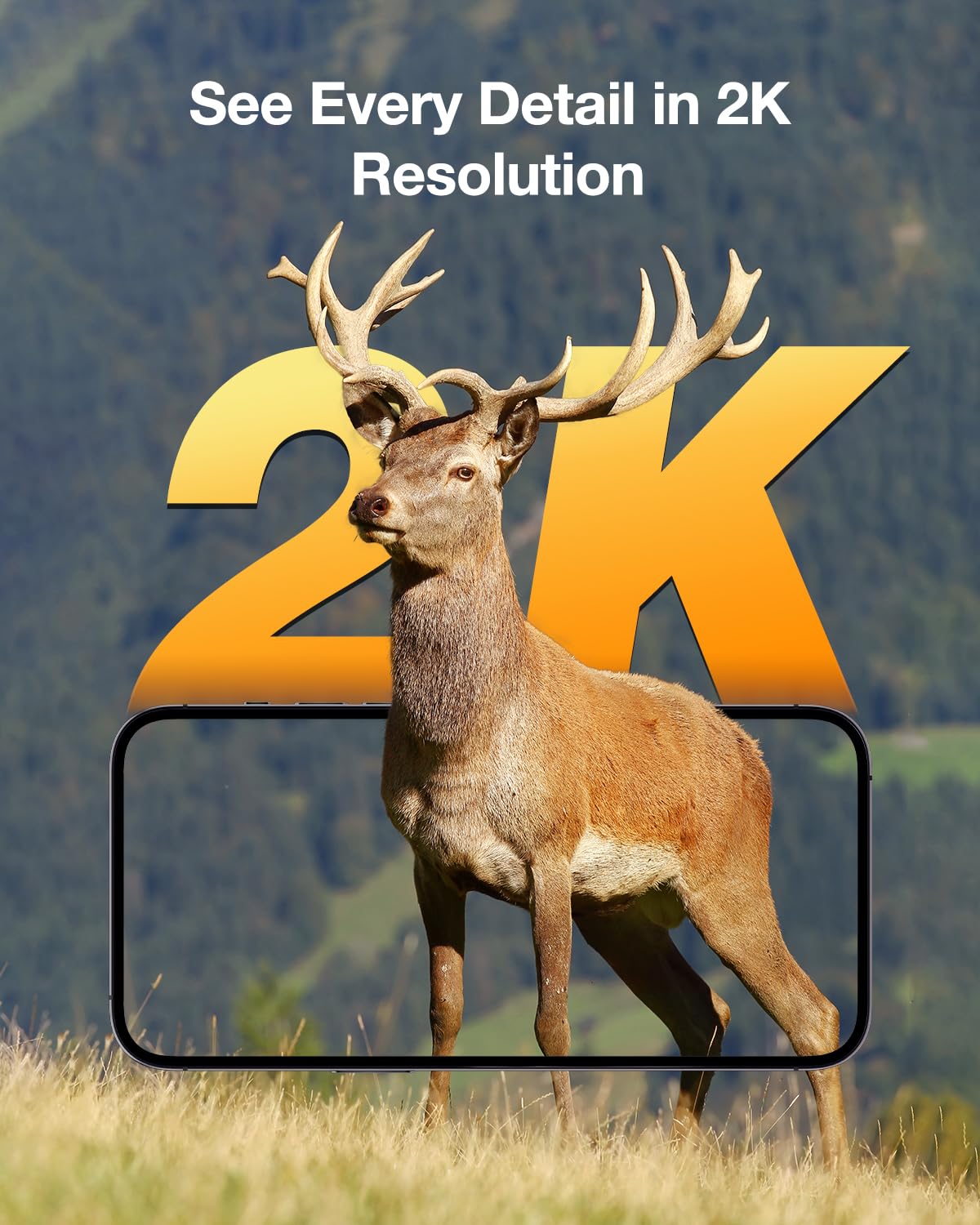 Loatos Trail Camera, 2k HD Live View Game Camera Built-in 4G LTE SIM Card Celluar Trail Cameras with Game Cameras with Night Vision Motion Activated Waterproof IP66 Rating 0.2S Trigger Speed