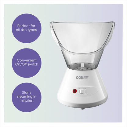 True Glow by Conair Facial Steamer - Face Steamer for Facial Deep Cleaning - Home Facial Spa