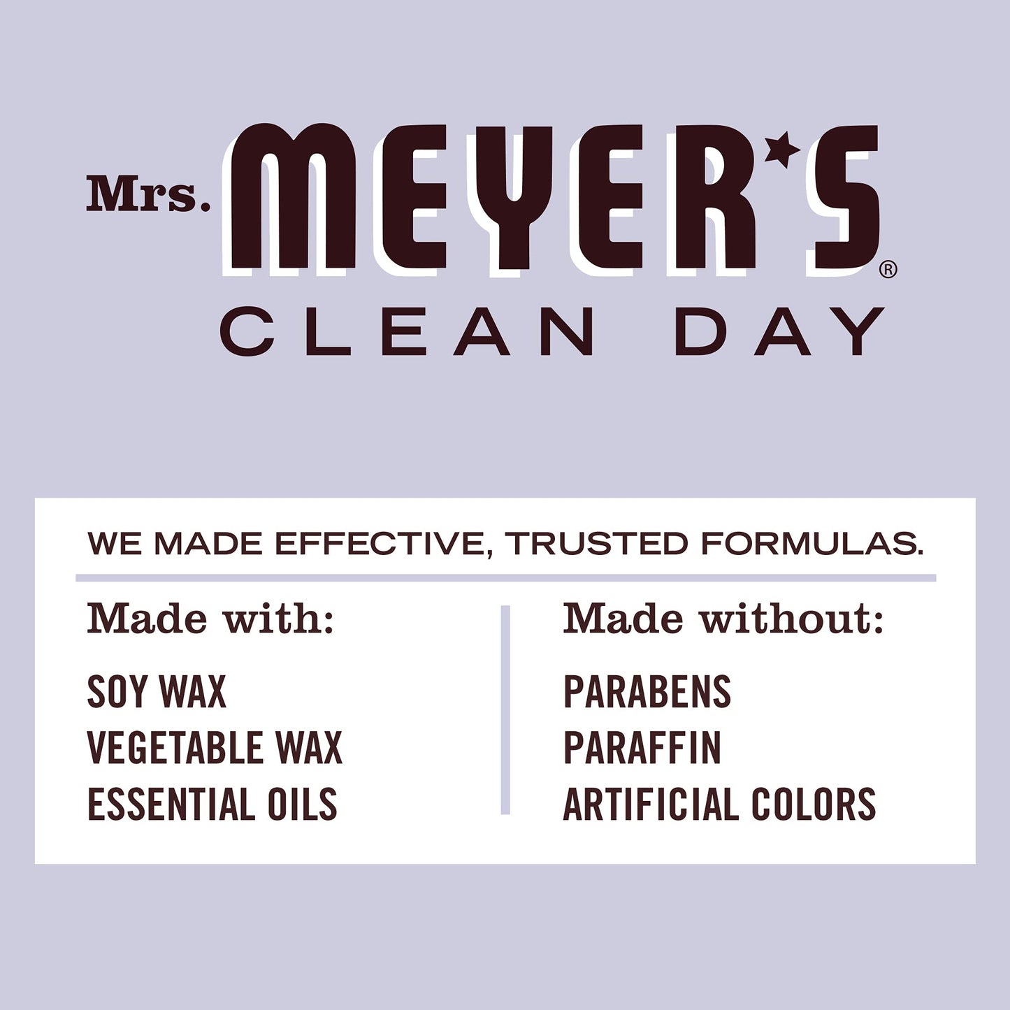 MRS. MEYER'S CLEAN DAY Soy Tin Candle, 12 Hour Burn Time, Made with Soy Wax and Essential Oils, Lavender, 2.9 Oz