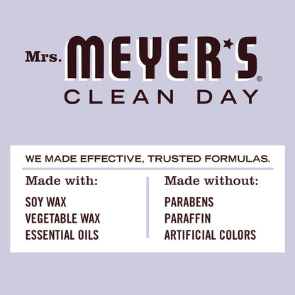 MRS. MEYER'S CLEAN DAY Soy Tin Candle, 12 Hour Burn Time, Made with Soy Wax and Essential Oils, Lavender, 2.9 Oz