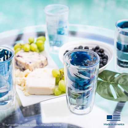 Tervis Made in USA Double Walled Inkreel - Crystal Nature Collection Insulated Tumbler Cup Keeps Drinks Cold & Hot, 16oz 4pk, Assorted