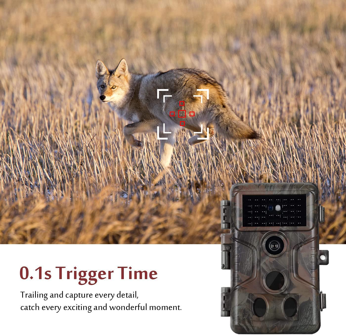 Folgtek 3pack Trail Cameras Gam Cam 64MP 1296P with Sound Recording, 2.4'' LCD Night Vision Motion Detection 0.1s Trigger Time, 120° Wide Angle Monitor IP66 Waterproof for Wildlife Home Security