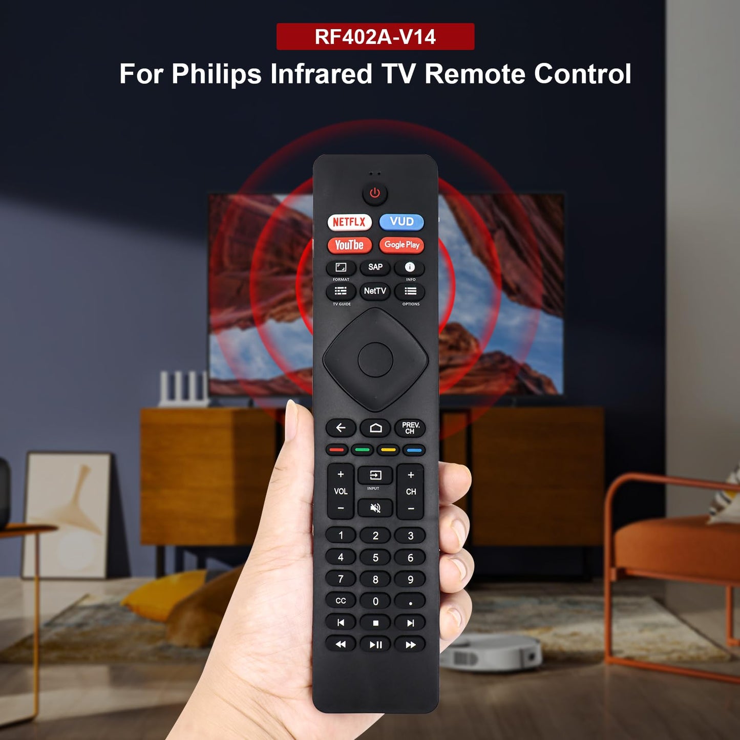 (Pack of 2) Replaced Remote Control Only for Roku TV Compatible with TCL Roku/for Hisense Roku/for Insignia Roku/for Onn Roku Smart TV (Not for Roku Stick and Box)