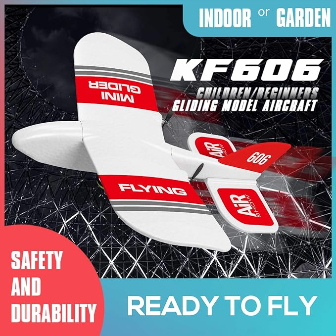 GoolRC KF606 RC Plane 2.4Ghz Remote Control Airplane EPP Foam Fixed Wing Plane RTF Ready to Fly Gliding Aircraft Model Toys with 3 Battery for Beginner