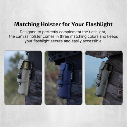 OLIGHT Warrior Ultra 2500 Lumens Tactical Flashlight, Compact Dual Switches Rechargeable Bright Light with Proximity Sensor, Suitable for Emergency, Outdoor, Searching (Olive-Green)