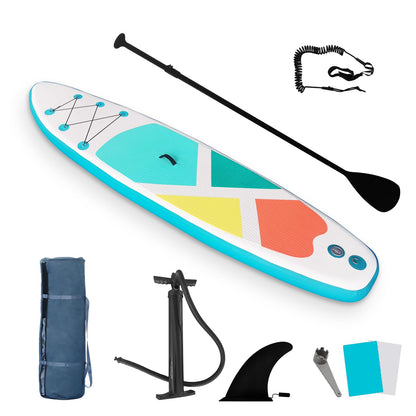 Inflatable SUP Stand-Up Paddle Boards for All Skill Levels, QILEBA 10'4'' Ultra-Light Paddleboard with Durable SUP Accessories, Fins, Paddle, Pump, Leash, Extra Wide Stable Non-Slip Yoga Deck