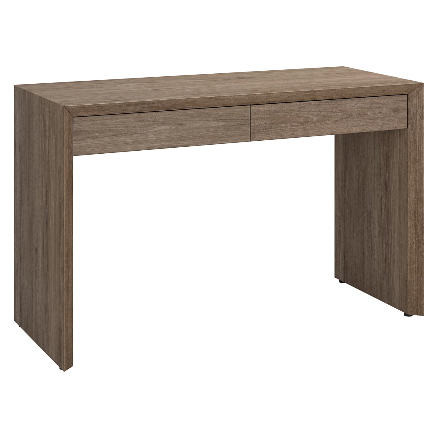 Henn&Hart 48" Modern Rectangular Wooden Home Office Desk Computer Desk Writing Table with 2 Storage Drawers for Home Office, Weathered Gray