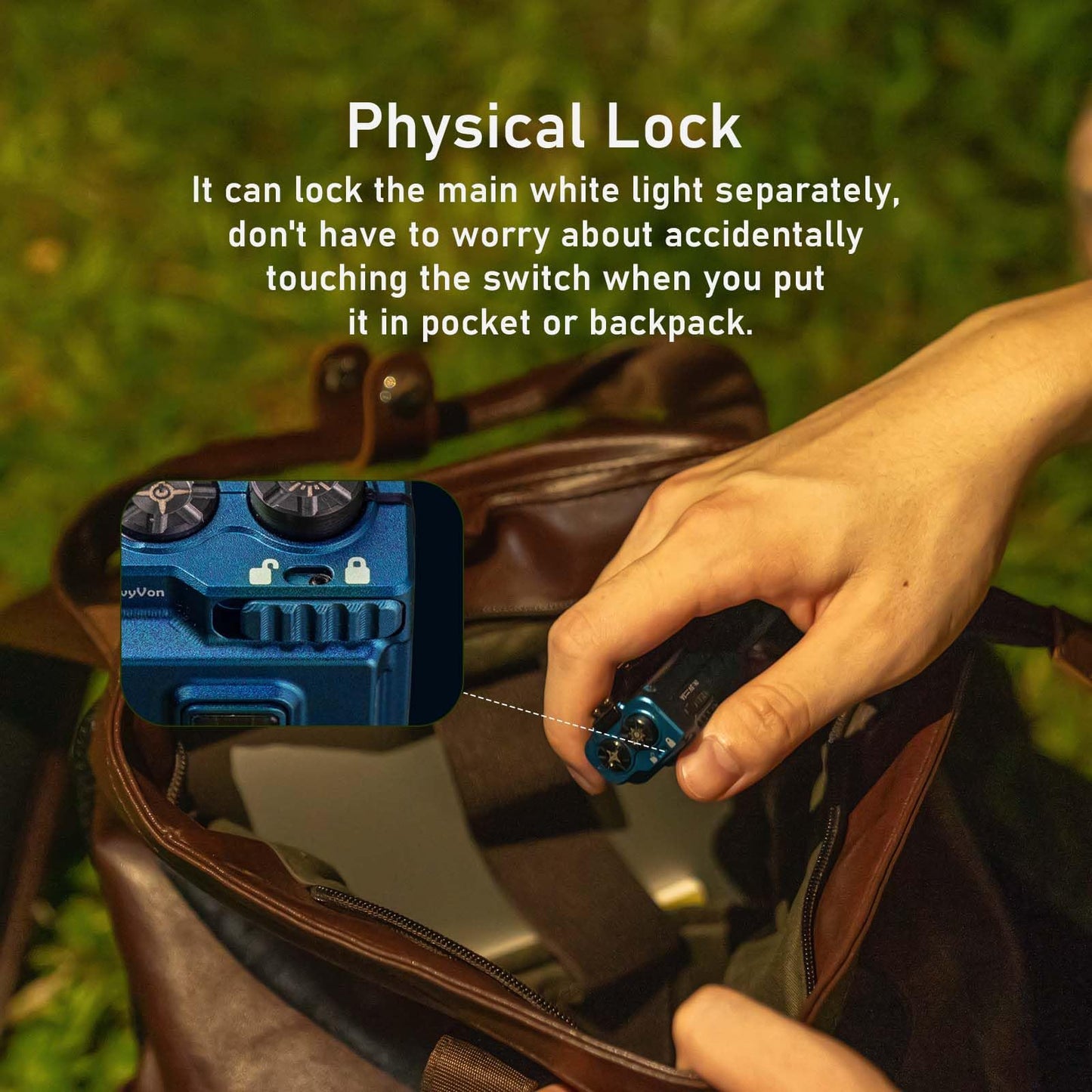 RovyVon E60 Flat EDC Flashlight 5-in-1 Rechargeable, 1500 High Lumens, UV Red and White LED Combo Compact Pocket Light for Camping Hiking Emergencies