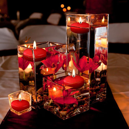 6 Pack 3 Inch Red Floating Candles,3 Inch Floating Candles Unscented,Long Lasting Candles 10 Hours for Valentine's Day,Thanksgiving, Wedding,Christmas,New Year,Party & Pool Decoration