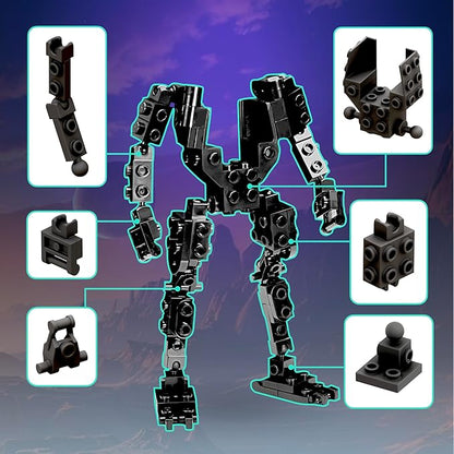 MyBuild Sci-Fi Rita 5028 – Red Armor Mech with Battle Axe | Collectible Robot Building Set | Ages 14+