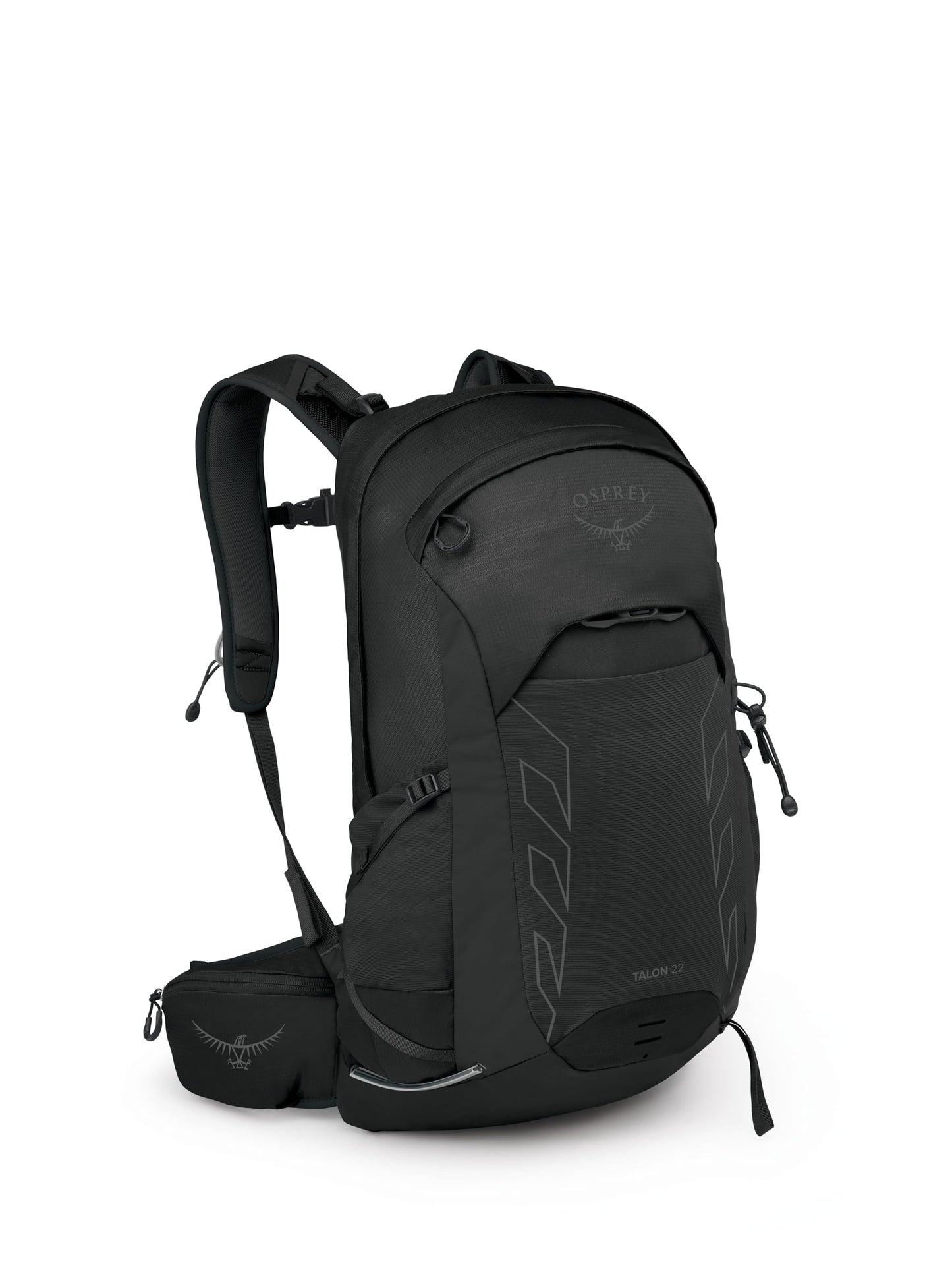 Osprey Talon 22L Men's Lightweight Hiking Backpack - Small Daypack for Travel & Camping, Black/Coal Grey