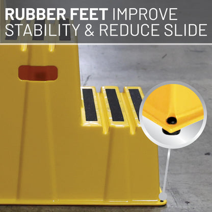 US Weight Yellow Safety Steps – Lightweight & Durable Anti-Slip Step Stools with High Visibility for Home, Office, and Industrial Use