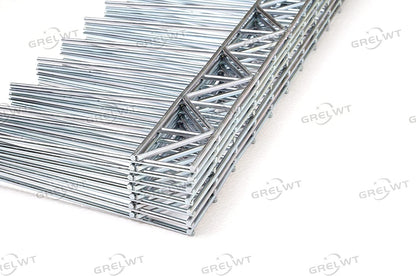 GRELWT 15 Pack 32" L x 10" H Animal Barrier Fence, No Dig Fence Patented Product, 5.5mm Galvanized Stakes with 2.1" Spacing, Anti Digging for Dogs Outdoor Yard Patio, Total 40Ft(L) X 10in(H) Silver