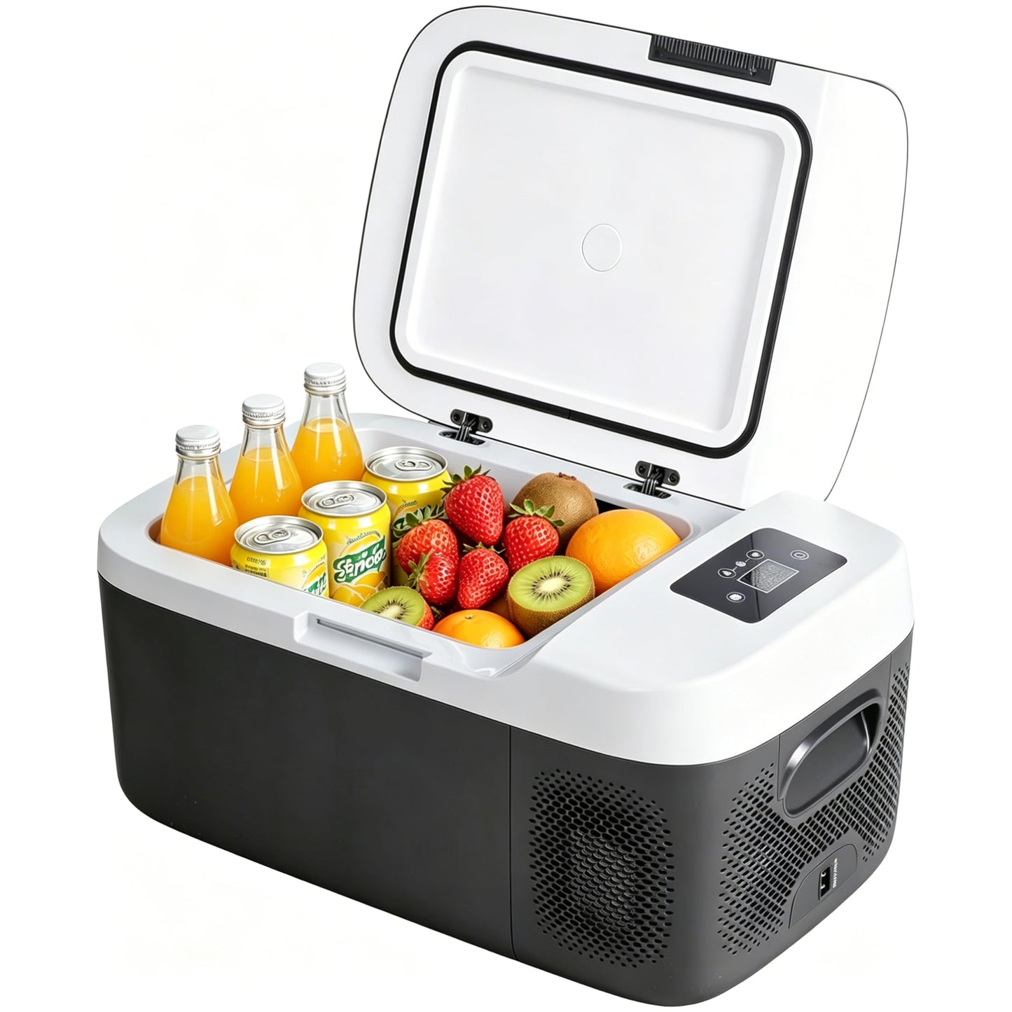 Simple Deluxe 12 Volt Refrigerator, 17QT Single Zone Electric Cooler, Car Fridge -4℉-68℉, Portable Refrigerator 12/24V DC 100-240V AC, Portable Freezer for Travel RV Camping Boat Home