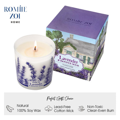 ROMIIE ZOI Scented Candle - Lavender & Rosemary- 6oz Aromatherapy Soy Wax Jar Candle for Home, Gifts for Women - 170g