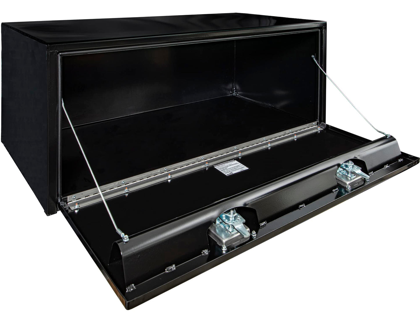 Buyers Products 1708310 Black Steel Underbody Truck Tool Box – 18 x 24 x 48 Inch - Truck Bed & Underbelly RV Storage Box, Locking T-Latch, Weather-Resistant, Heavy-Duty Flatbed Job Box, Made in USA