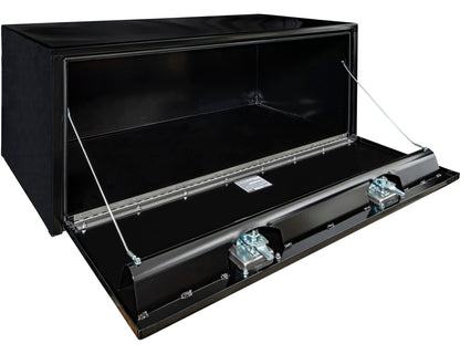 Buyers Products 1708310 Black Steel Underbody Truck Tool Box – 18 x 24 x 48 Inch - Truck Bed & Underbelly RV Storage Box, Locking T-Latch, Weather-Resistant, Heavy-Duty Flatbed Job Box, Made in USA