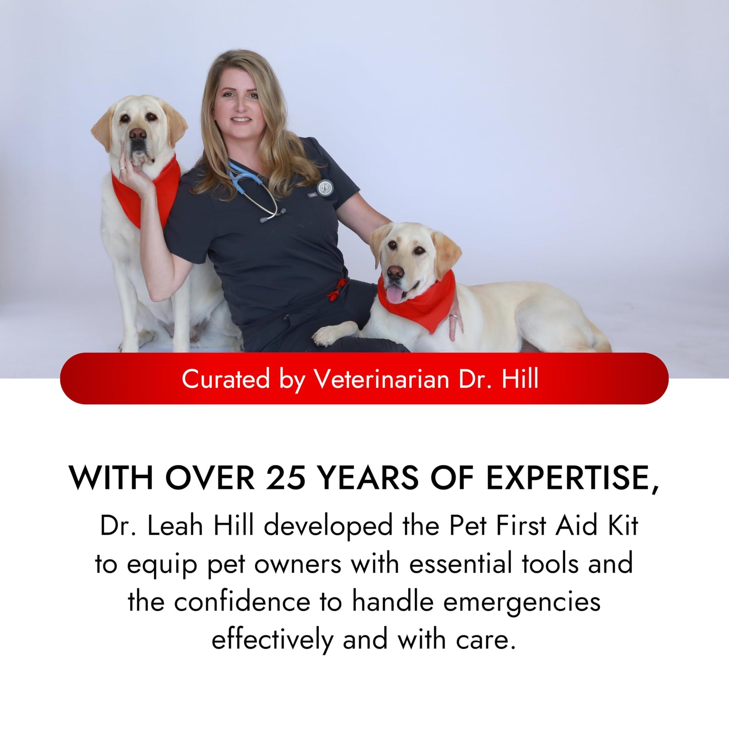 PetVet Medic Cat & Dog First Aid Kit - Dog Emergency Kit, Health Supplies & Wound Care -with Thermometer, Bandages for Wounds - Essentials, Travel Bag (Medium)