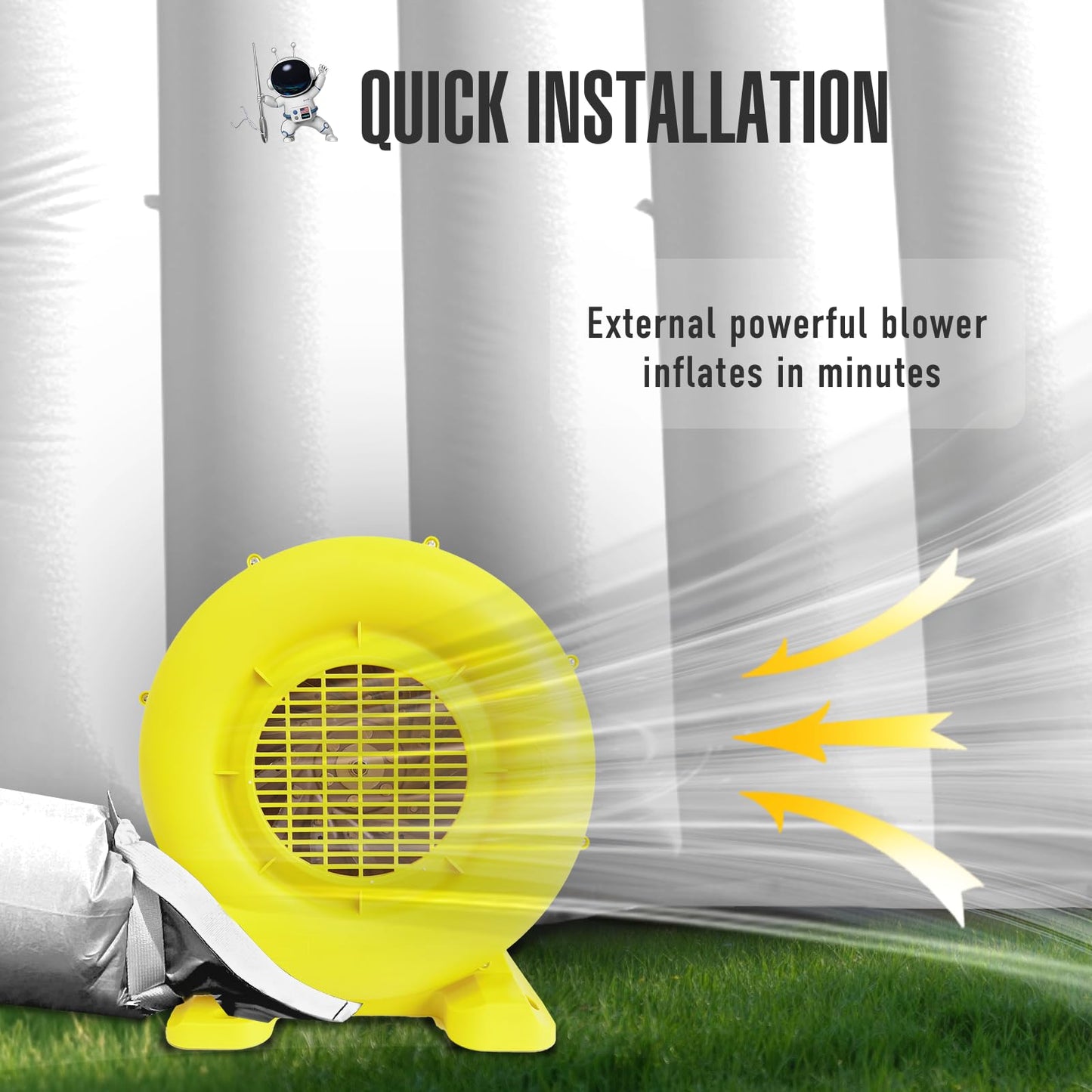 20X10x10Ft Inflatable Sports Tunnel Entrance with Blower Inflatable Tunnel Tent for Business Advertising Event Exhibition（White）