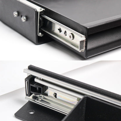 Heavy Duty Steel Sliding Battery Tray,Generator Slide Out Tray for RV, Universal RV Storage Rack for Tools and Outdoor Gear (14"x24"x2.7")
