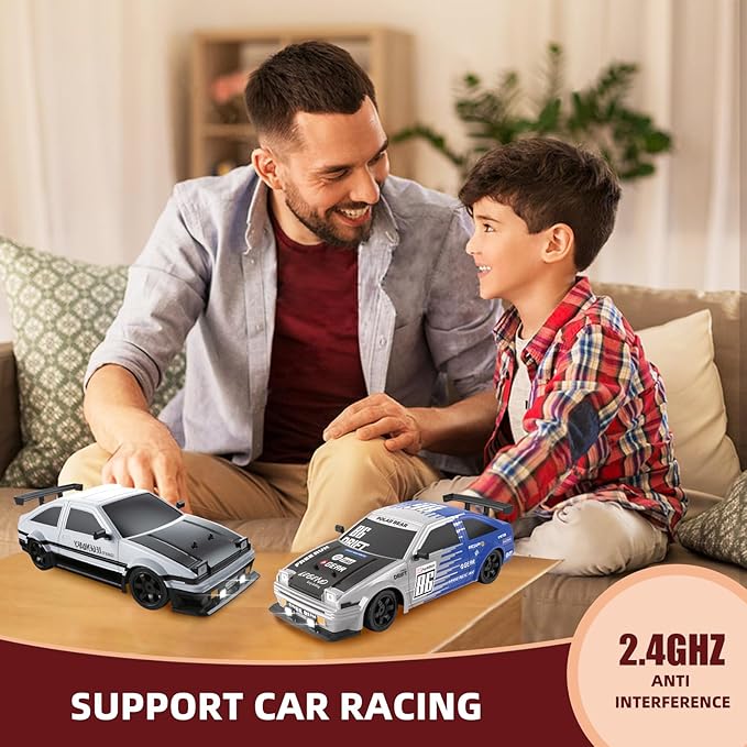 RC Drift Car Remote Control Cars 1/16 2.4GHz Drifting RC Car 4WD Remote Control Drift Cars with Spray LED Lights and Drifting Tires Toy Cars for Adults Boys Kids