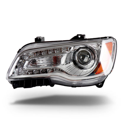 CONLLCON Headlights Assembly Compatible with 2012-2014 Chrysler 300,Headlamp Chrome Bezel Driver Side Replacement CH2502231 68143003AC