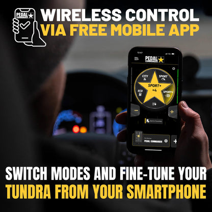 PEDAL COMMANDER for Toyota Tundra 2007-2021 Throttle Response Controller - Plug-and-Play, 4 Driving Modes, App Control - Towing Hauling Off-Road TRD Pro Sport Upgrade