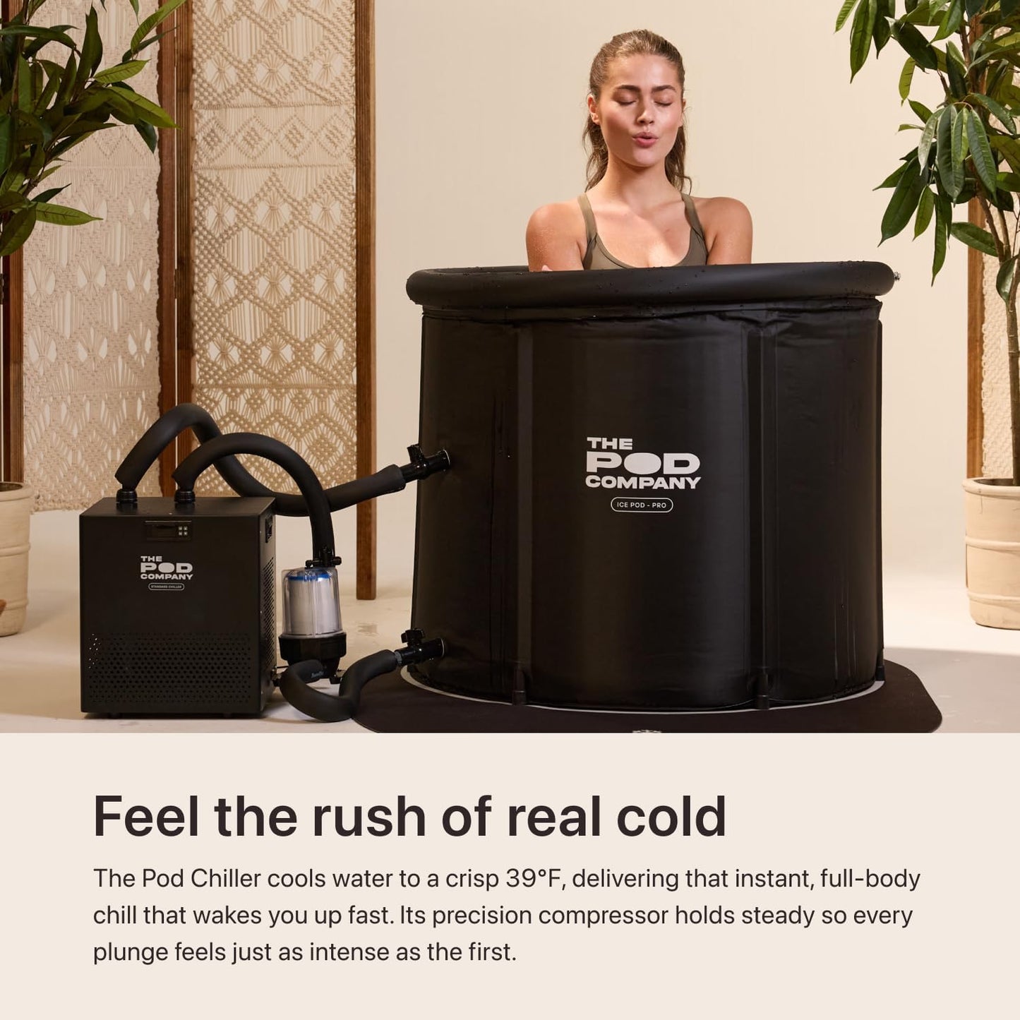 The Pod Company Pro Water Chiller – 0.5 HP – Ultra Fast 39°F Cooling for Cold Plunge Tubs – High-Power System for Heavy Use & Hot Climates – Compatible with Ice Pod & Long Pod