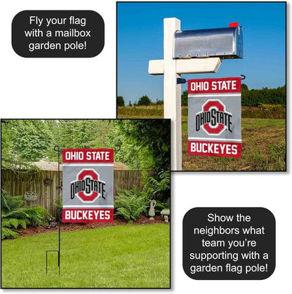 College Flags & Banners Co. Ohio State Buckeyes Garden Flag - Vibrant Design for Outdoor Decor