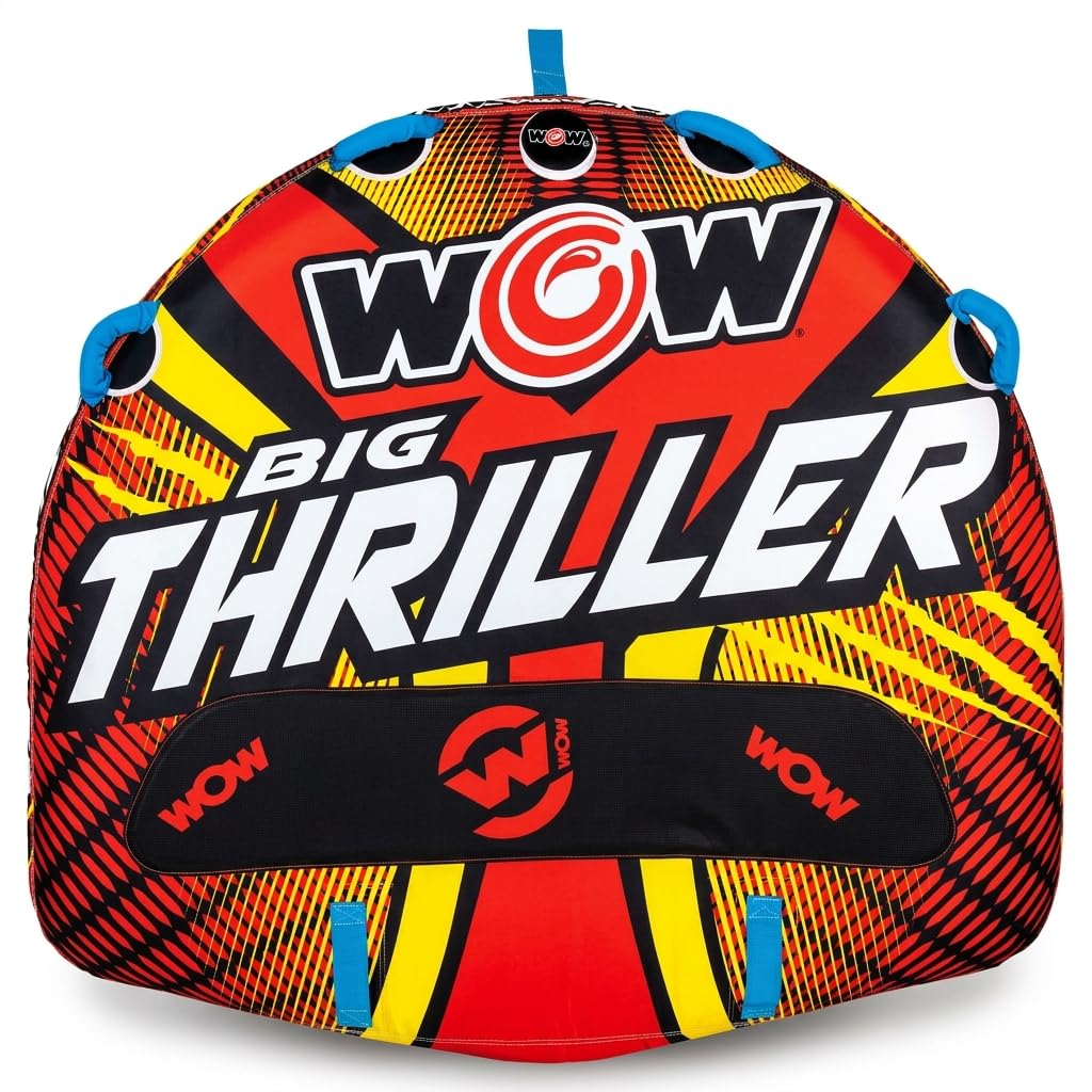 Wow Sports Thriller Towable Deck Tube - 1-2 Person - 340 lb Capacity - for Boating - Youth & Adults