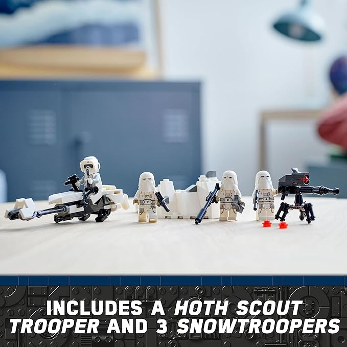 LEGO Star Wars Snowtrooper Battle Pack 75320 Set Building Toy with 4 Figures Blasters and Speeder Bike Gift Idea for Grandchildren Kids Boys and Girls Ages 6 and Up